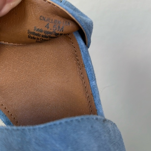 Nordstrom Caslon Jillian Lea Cinderella Blue Wedge Sandal Size 4.5 - Picture 8 of 8